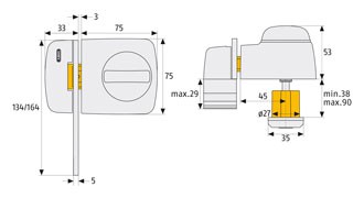 ABUS 7530 Technische Zeichnung