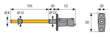 Skizze: Rollladensicherung ABUS RS87